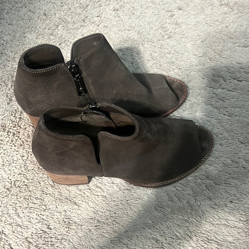 Peep toe booties